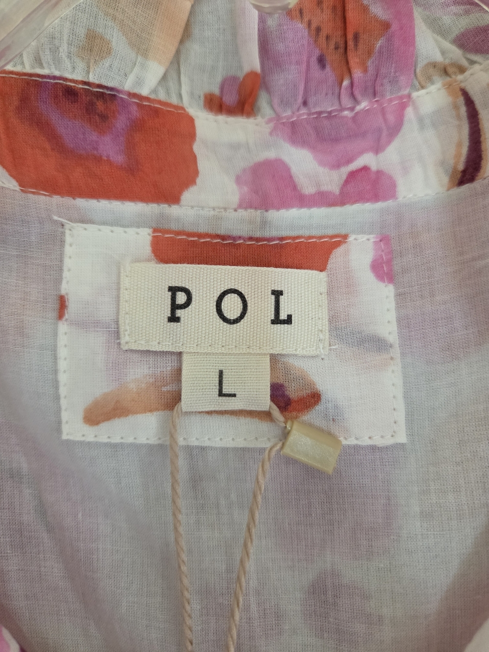 POL Floral Tassel Tunic - Pink & Orange Flowers - Picture 5 of 9